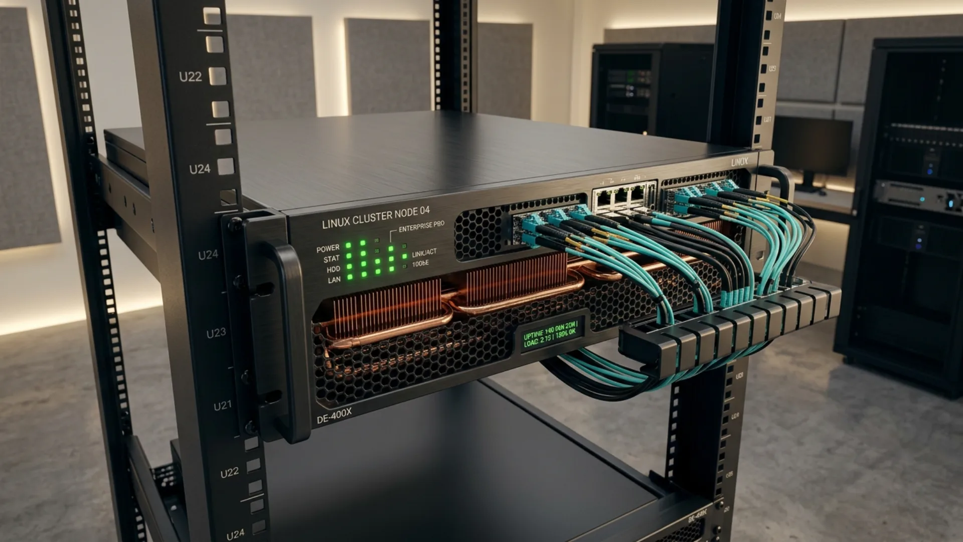 Precision Linux server infrastructure and cloud hosting cluster node.